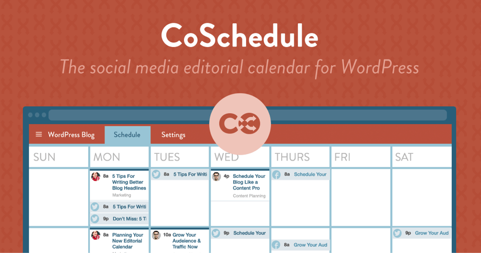 captura de pantalla de coschedule