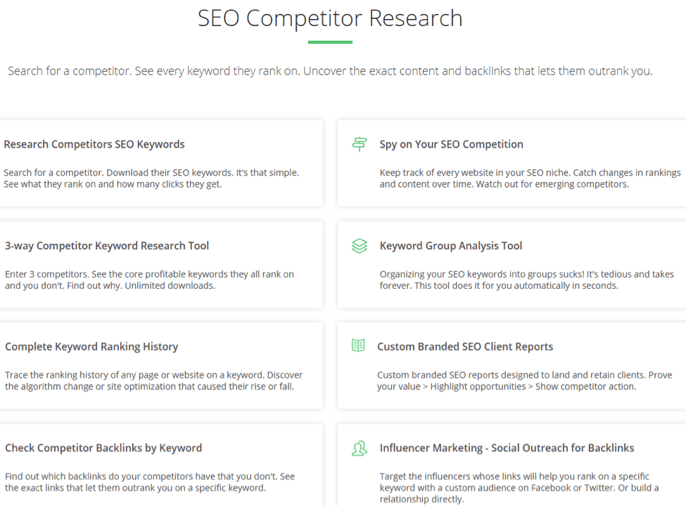 spyfu seo investigación de la competencia