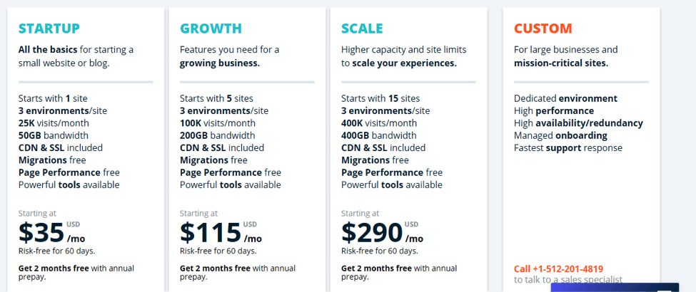 wp engine pricing plans