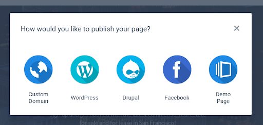 Instapage-publishing-opties