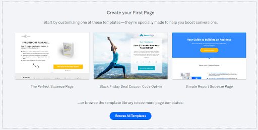 Plantillas Leadpages