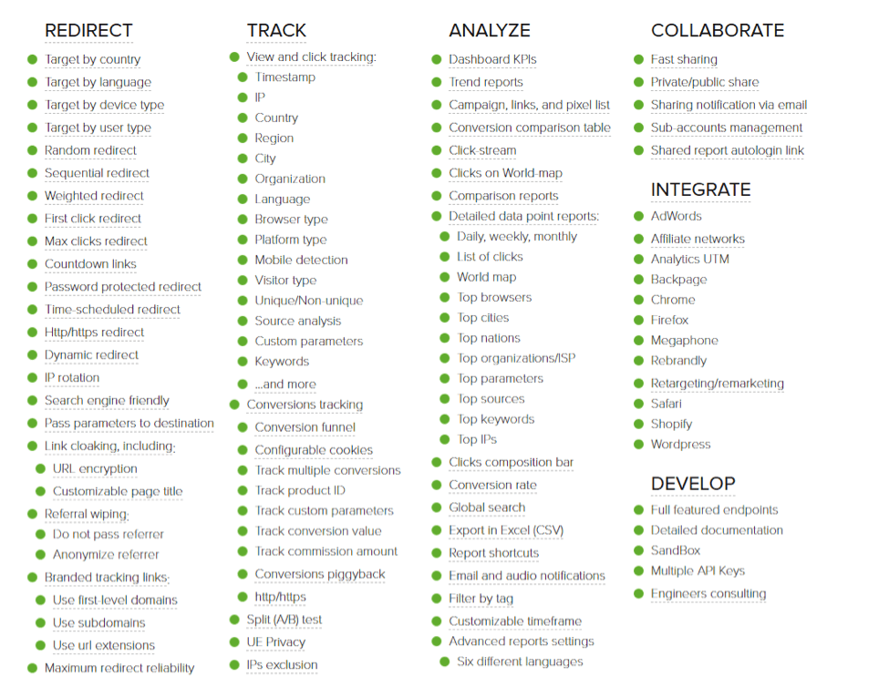 características del clickmeter