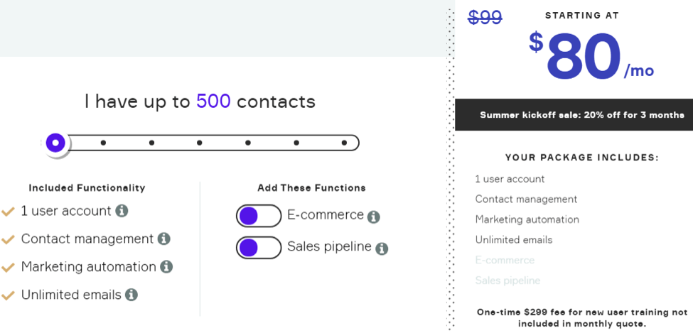 infusionsoft base pricing