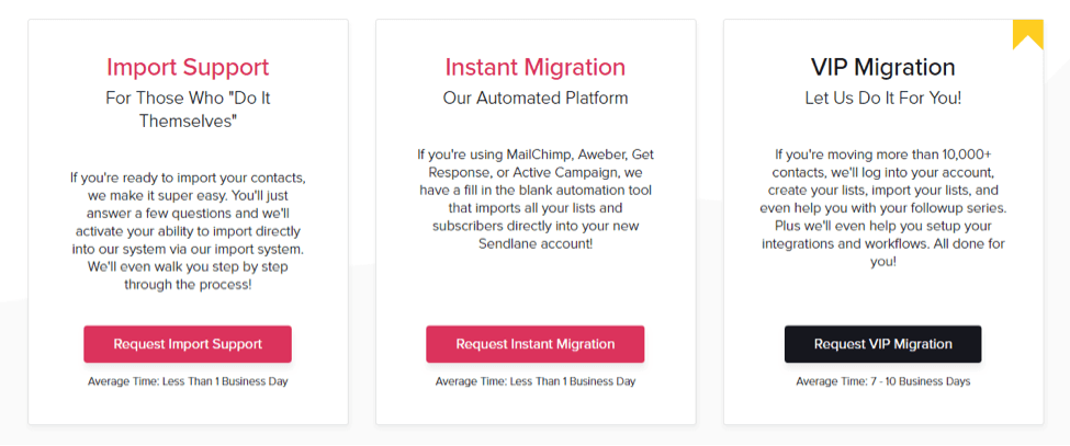 sendlane import migration