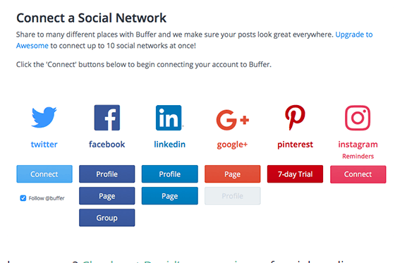 Buffer social networks