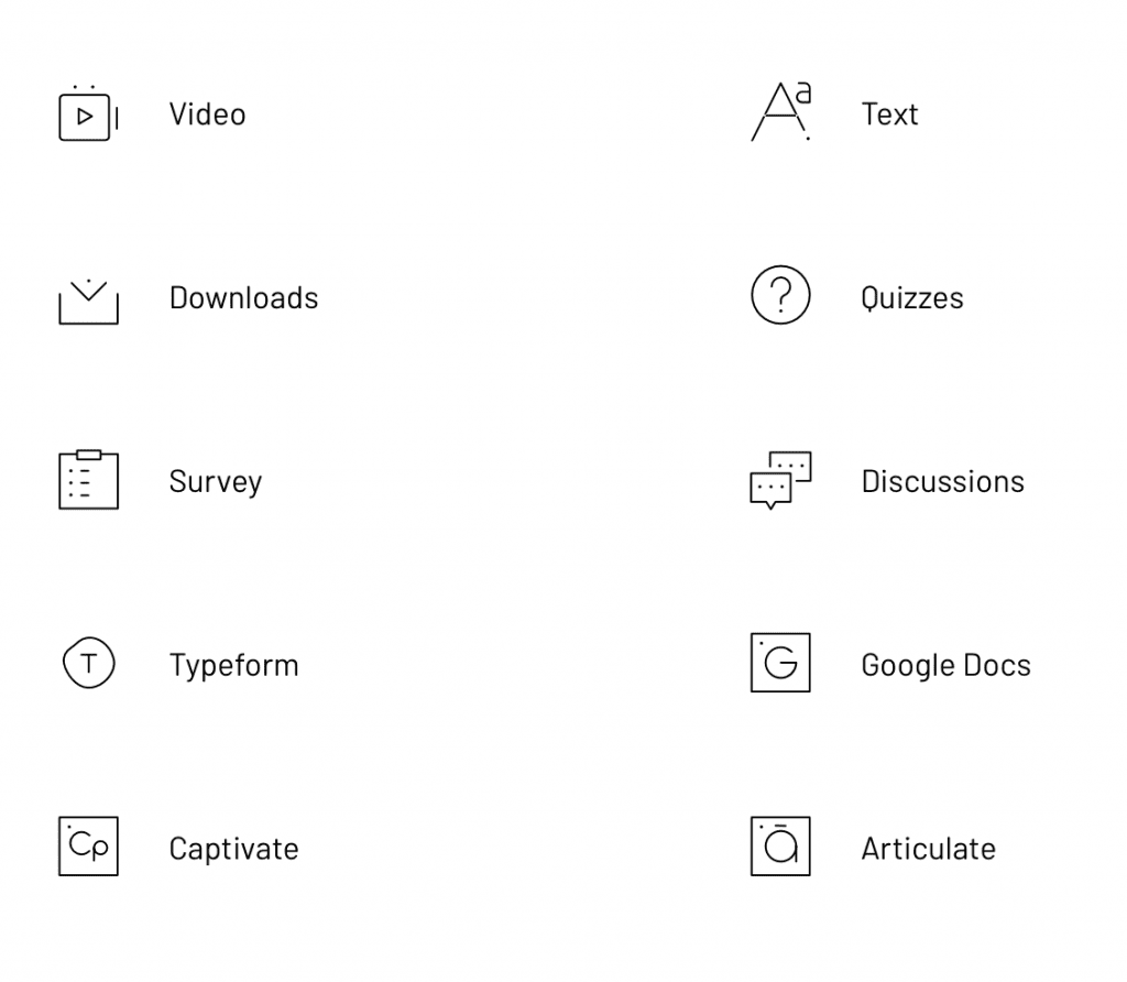 Tipos de multimedia Thinkific