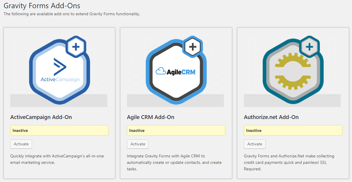 Zwaartekracht Formulieren Add Ons