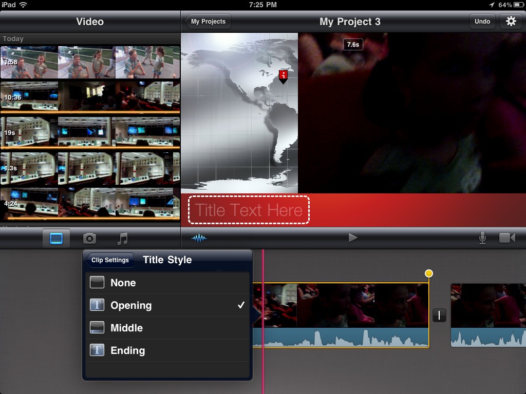 Editor de vídeo Imovie