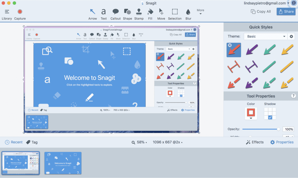 Éditeur Snagit