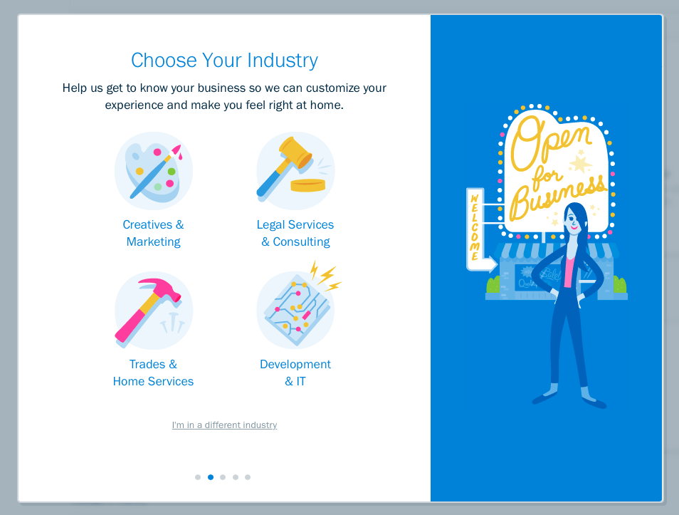 Freshbooks Choose Industry