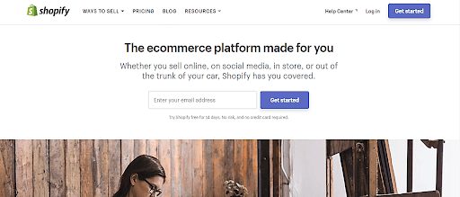 Shopify-Startseite