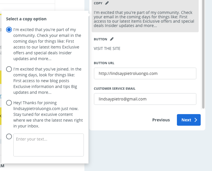 Sunmo Options Forms