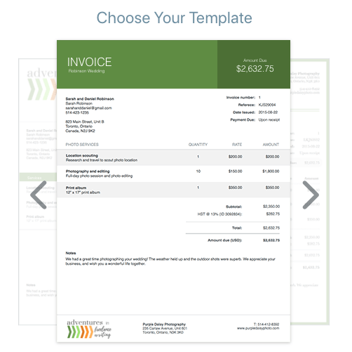 Wace Invoice Template Options