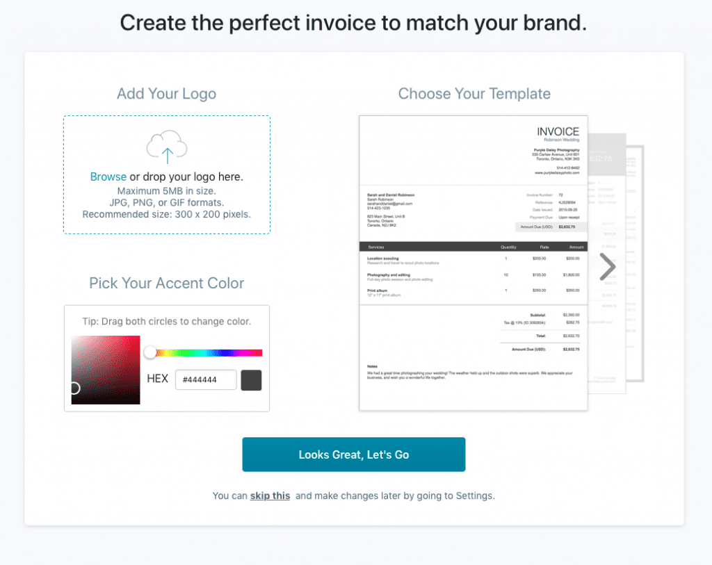 Wave Invoice Creater Template