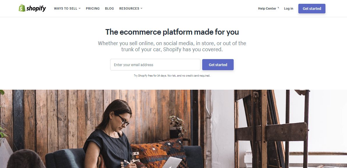 shopify vs square - shopify home