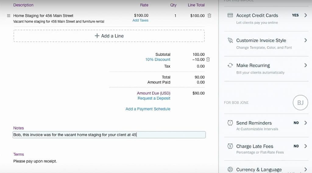 Freshbooks Invoicing