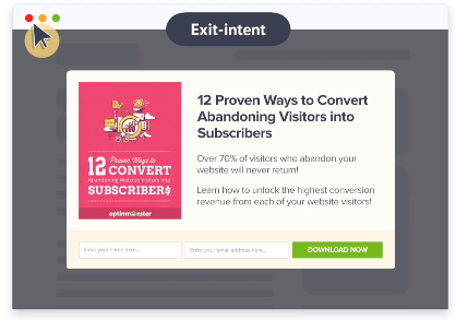 tecnología exit-intent de optinmonster 
