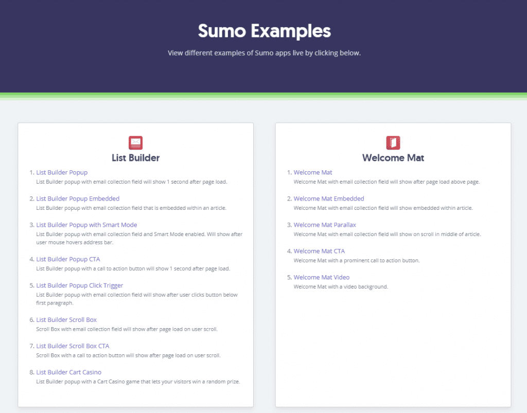 Sumo Examples