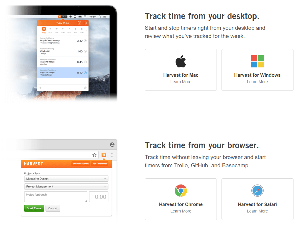 harvest desktop app