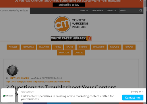 Sniply Cta Screenshot