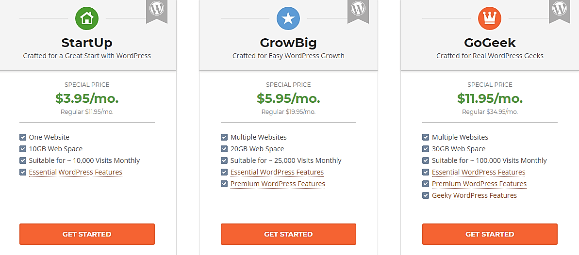 siteground pricing