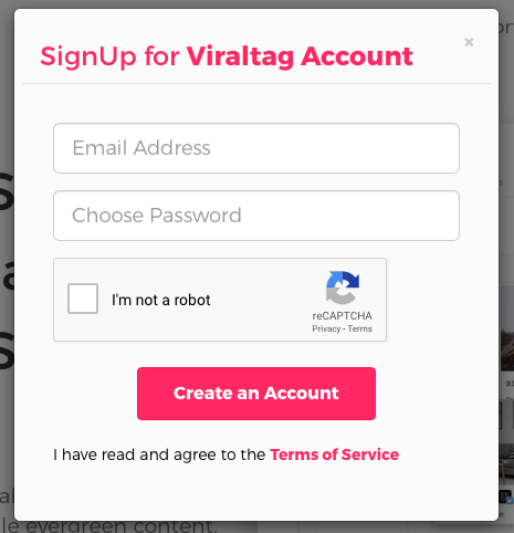 viraltag signup