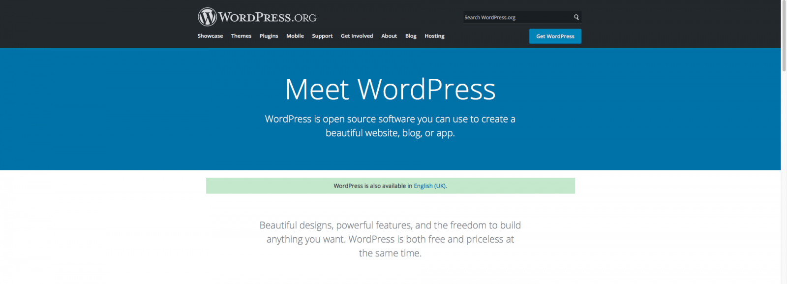 WordPress screenshot