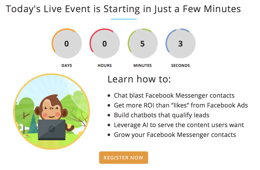 MobileMonkey register for live event