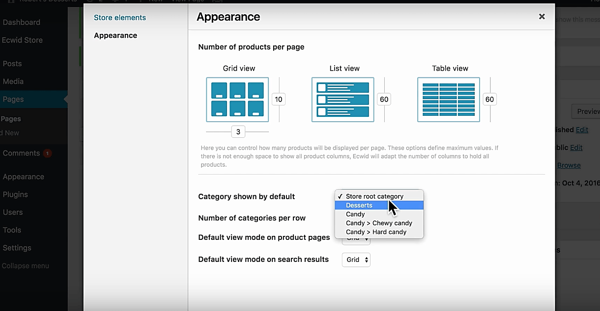 Ecwid Appearance