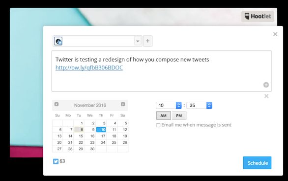 hootsuite twitter post