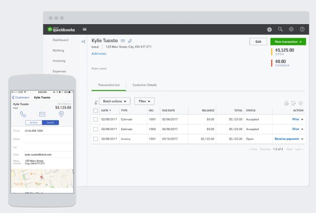 Quickbooks schattingen 