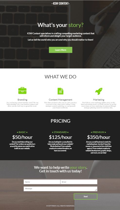 wishpond landing page