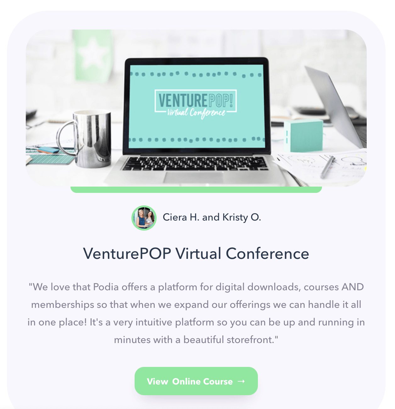 VenturePOP Virtual Conference Screenshot