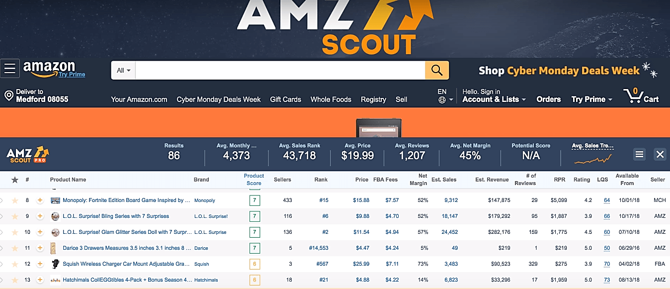 AMZ Scout screenshot