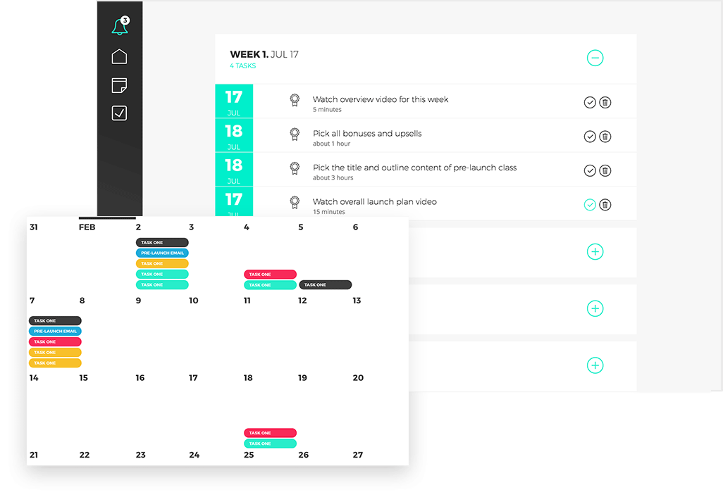 slingshot calendar dashboard