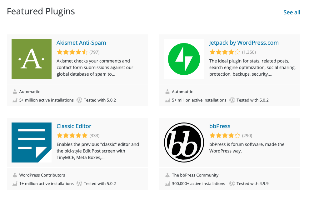 featured WordPress Plugins