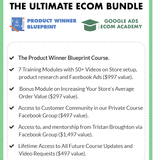 Product Winner Blueprint the ultimate ecom bundle