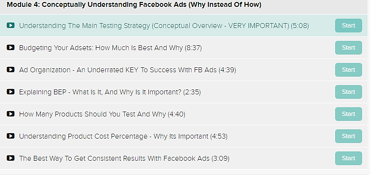 eCom Inner-Circle module 4 comprendre les concepts des publicités facebook