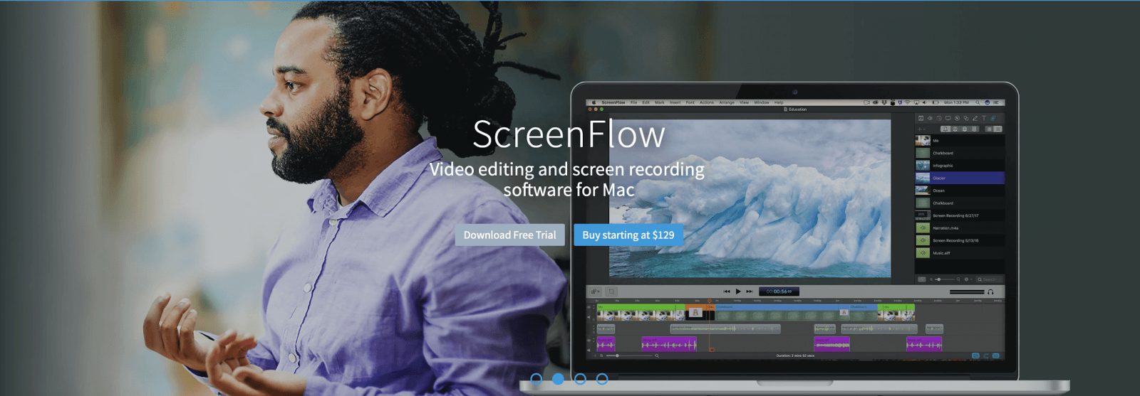 Screenflow-Startseite