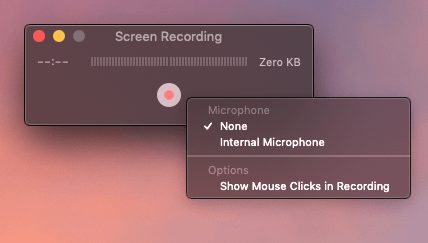 quicktime screen recording