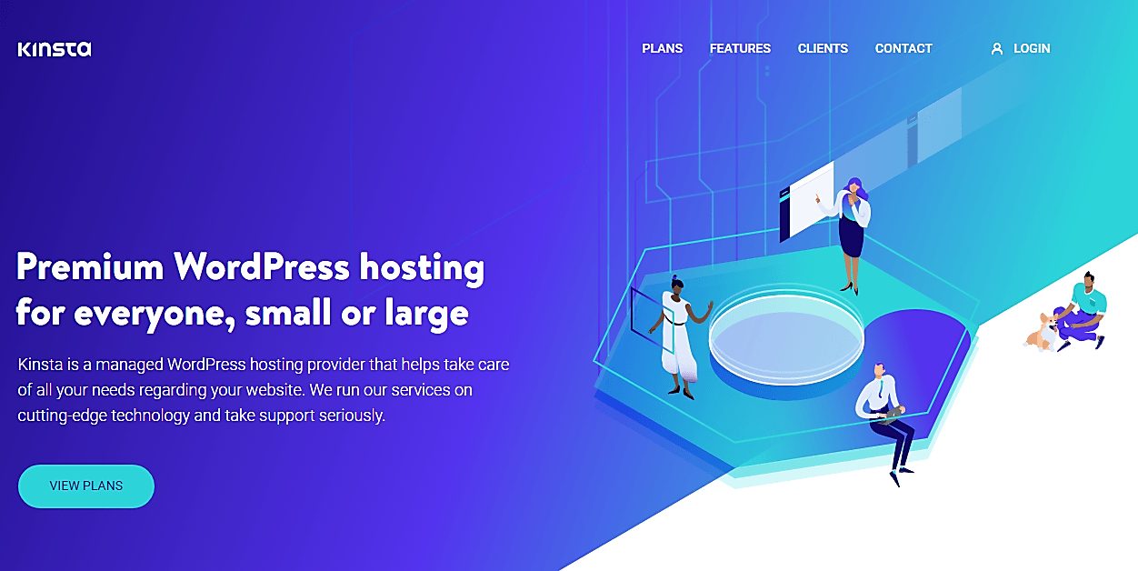 kinsta homepage