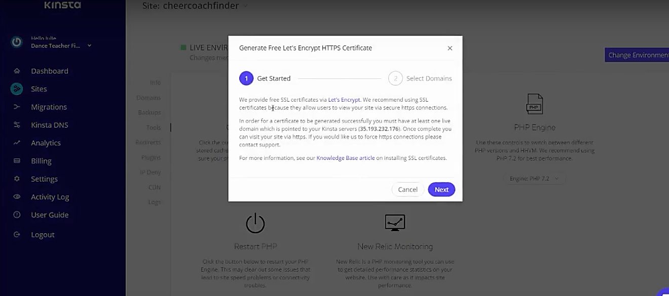 ein kostenloses Let's Encrypt-Zertifikat generieren 