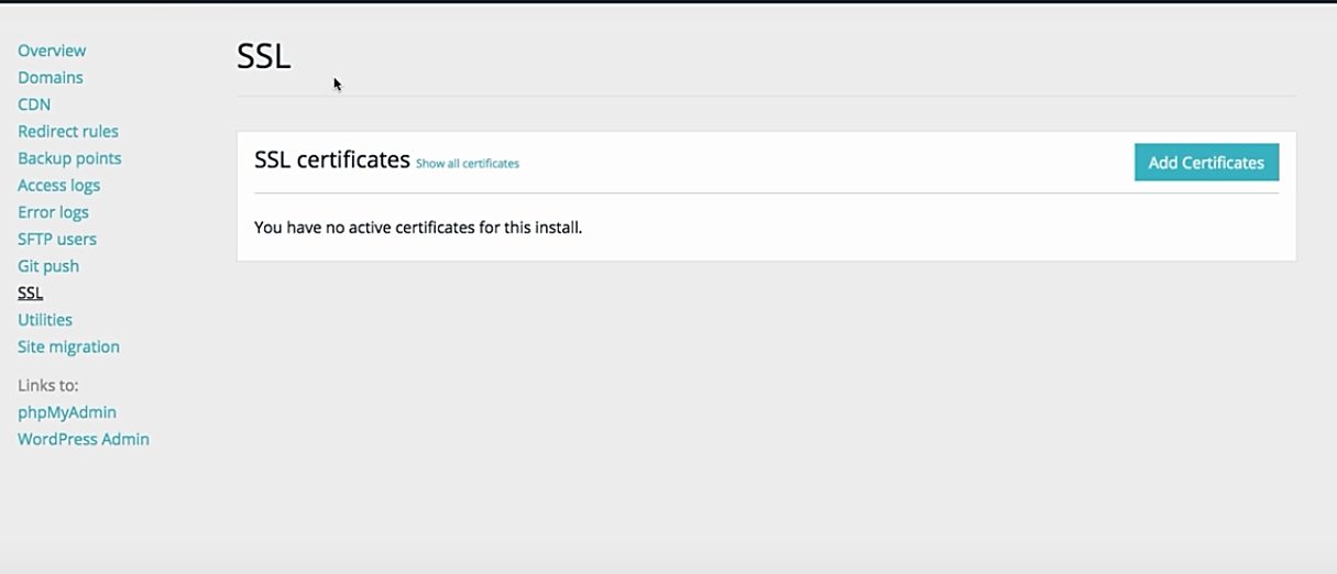 WP Engine SSL Certificate 