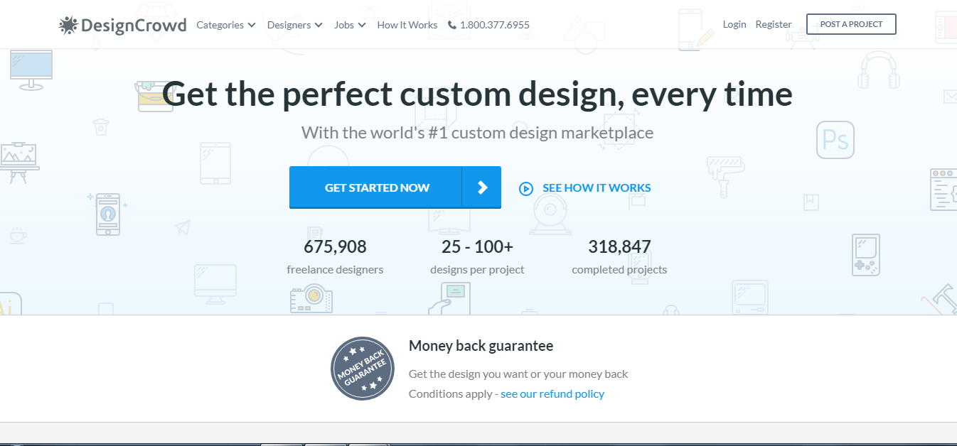 Completed projects. Designcrowd. Сайт designcrowd.com. Category Design. Https://www.crowdspring.