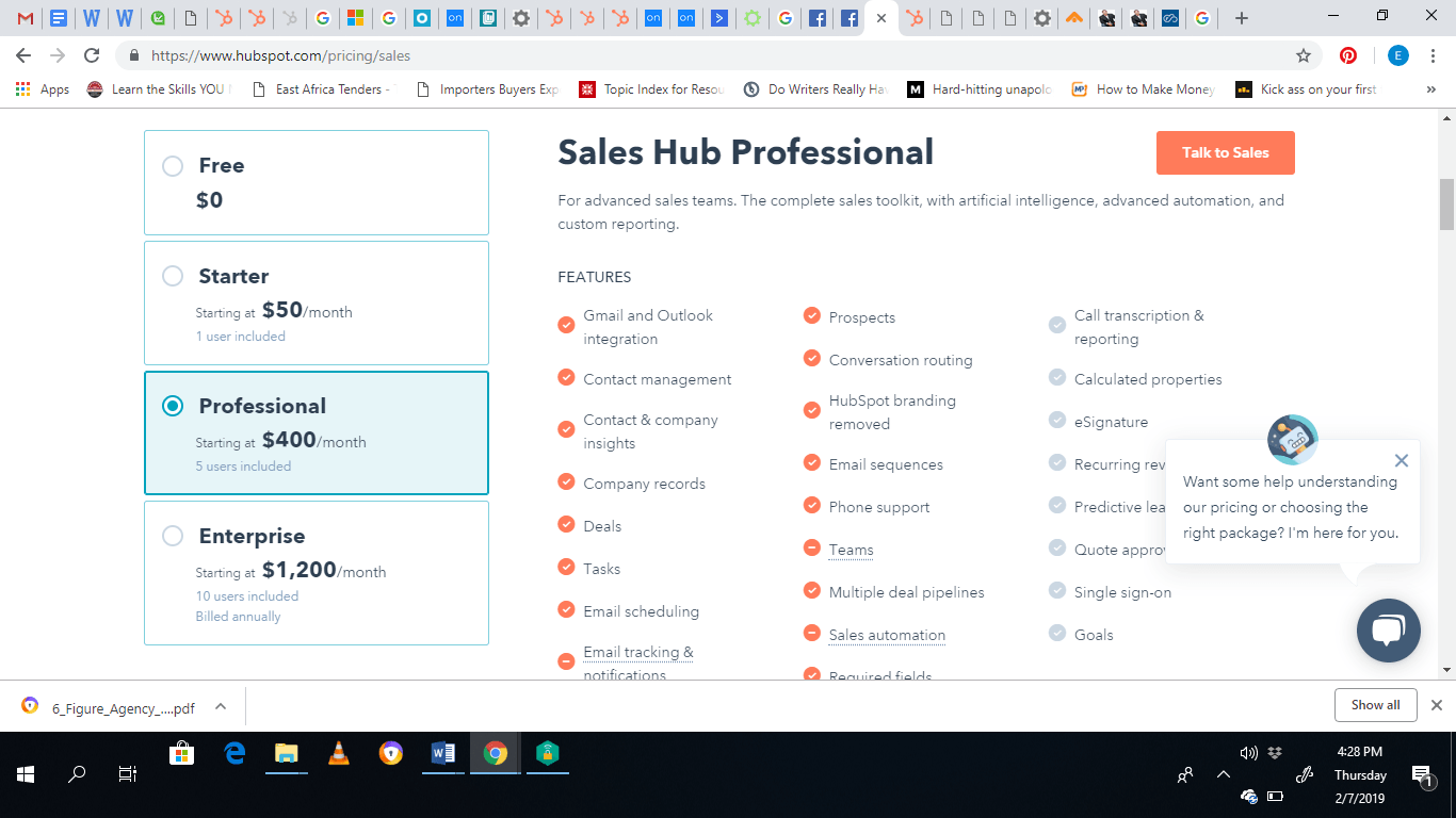 Sales Hub Profesional