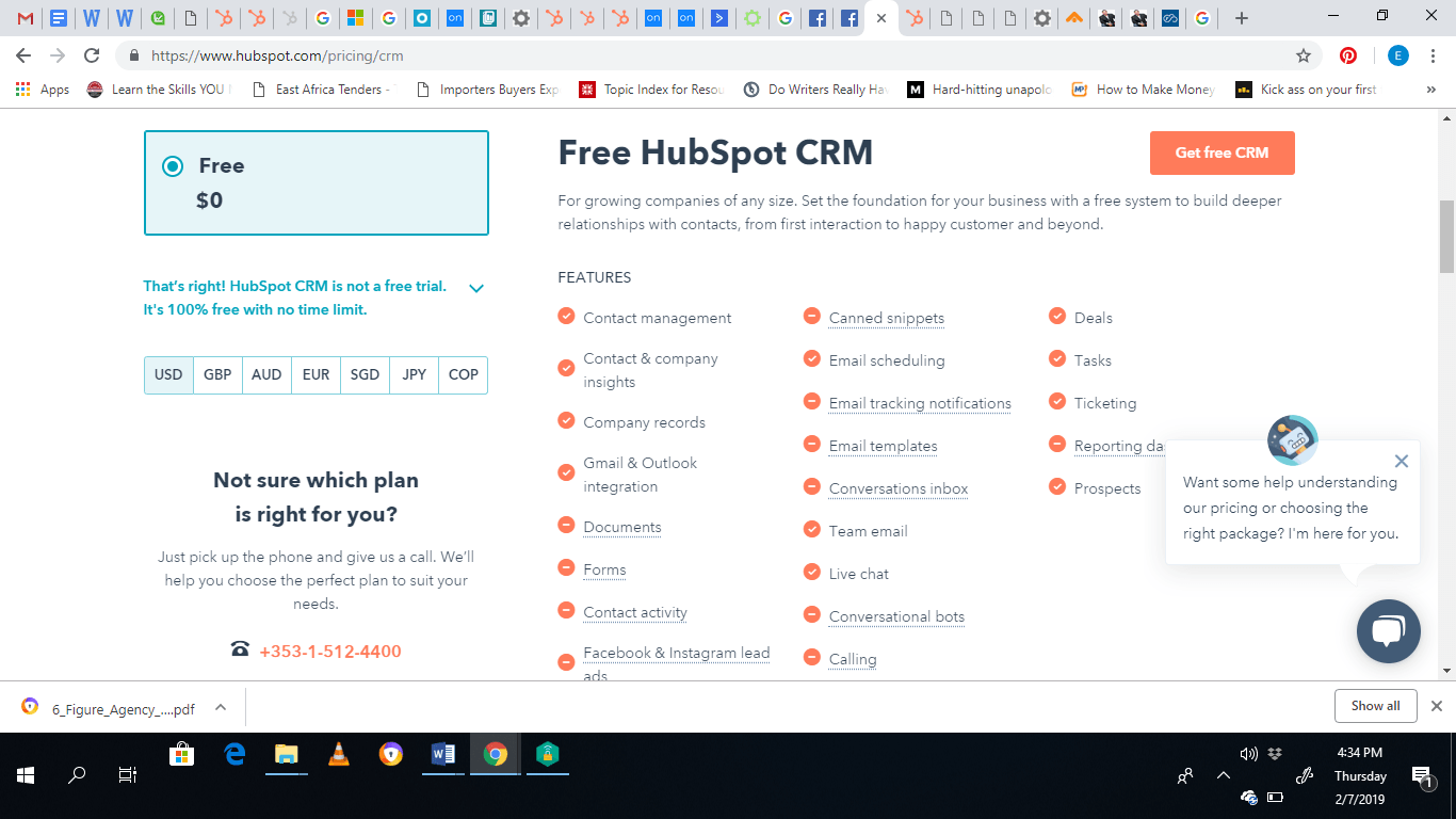 HubSpot CRM gratuit