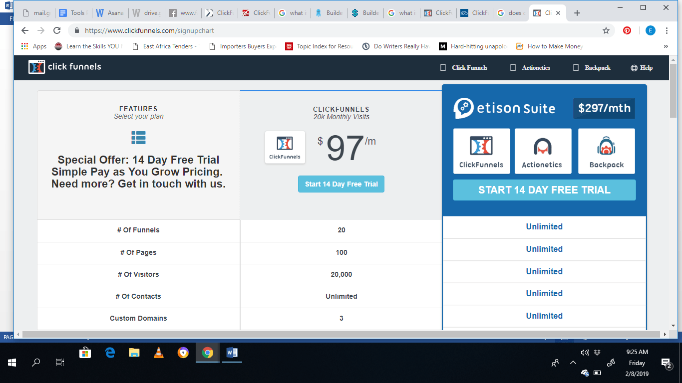 Precios Clickfunnels