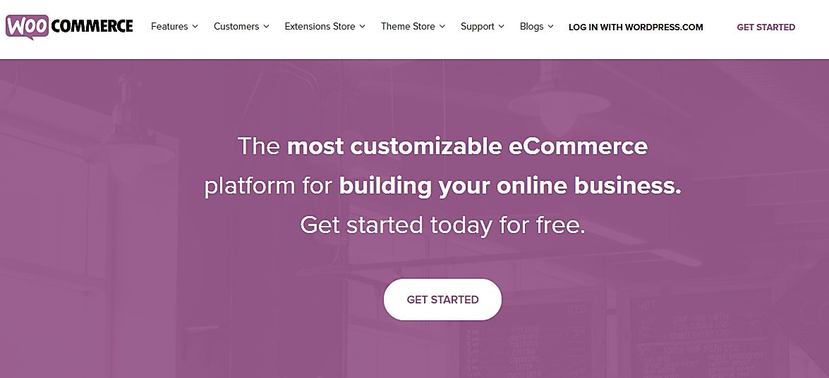 Página de inicio de WooCommerce