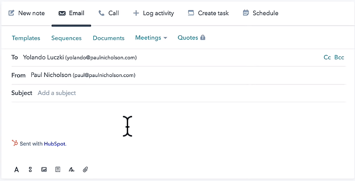Hubspot email