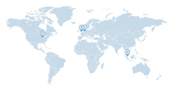 Siteground's netwerk locaties